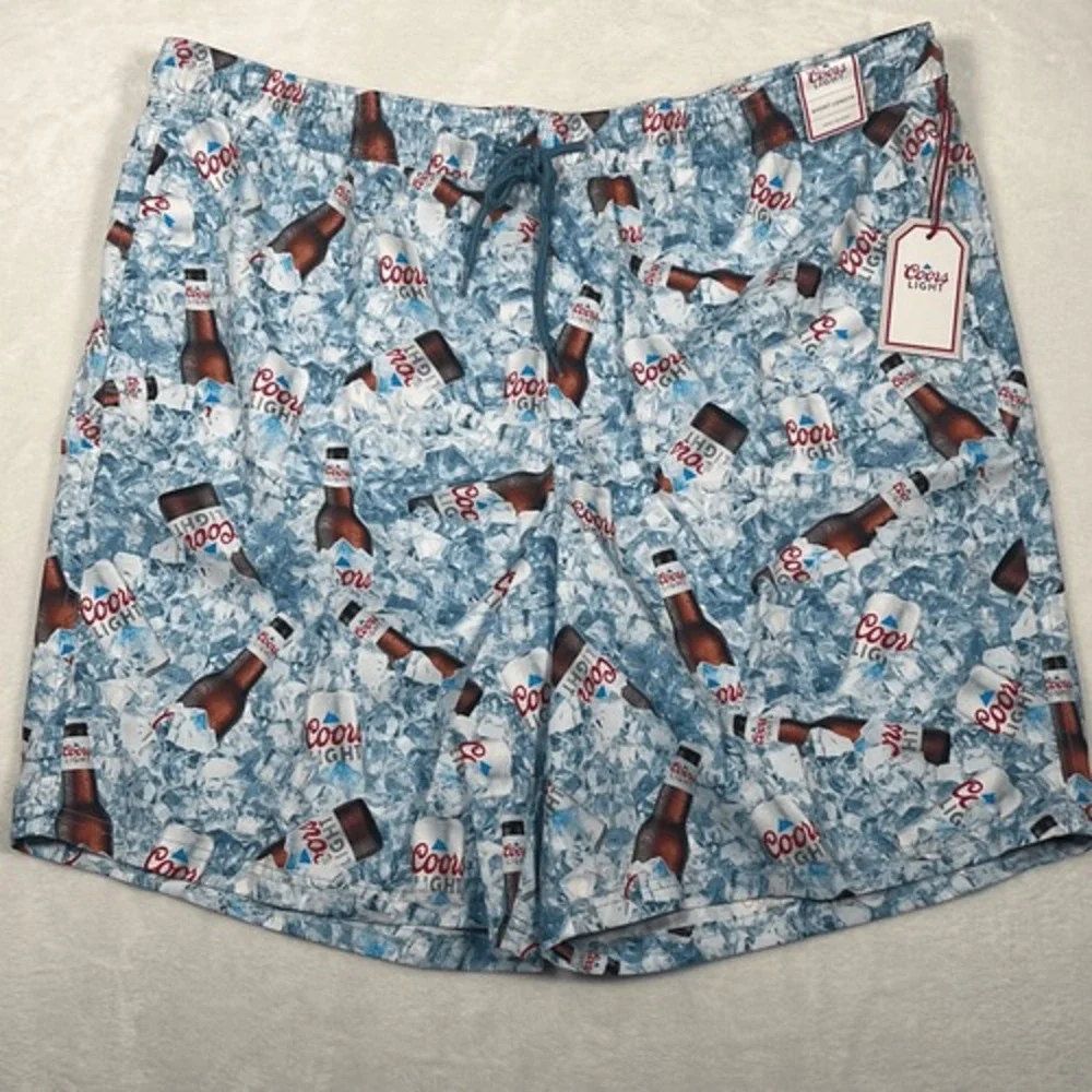 Coors Lite big & tall elastic waist swim trunk New with tags Men size 2XL